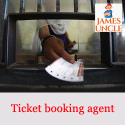 Rail Ticket Booking agent Mr. Debasish Rajak in Jhaljhalia Railway colony